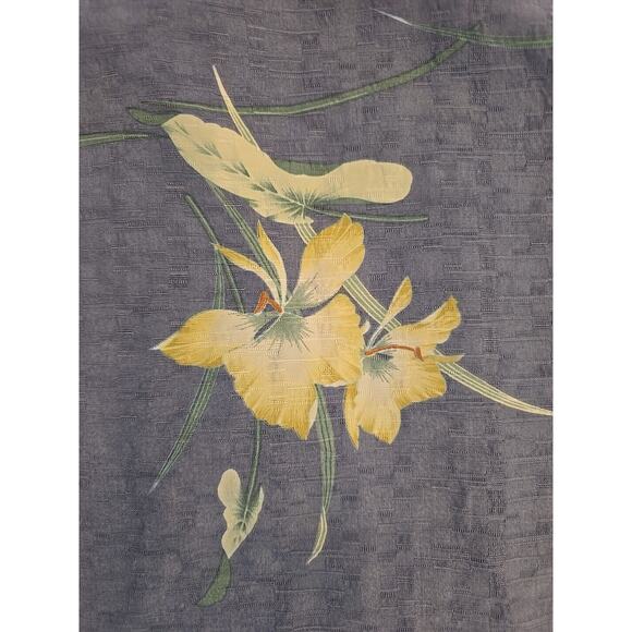 TOMMY BAHAMAS 100% Silk Shirt Men's L Blue Floral Hawaiian Tropical - Picture 8 of 9